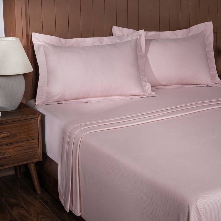 MASPAR Cotton 200TC Jacquard 3Pcs Super King Bedsheet Set