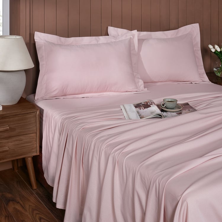 MASPAR Cotton 200TC Jacquard 3Pcs Super King Bedsheet Set