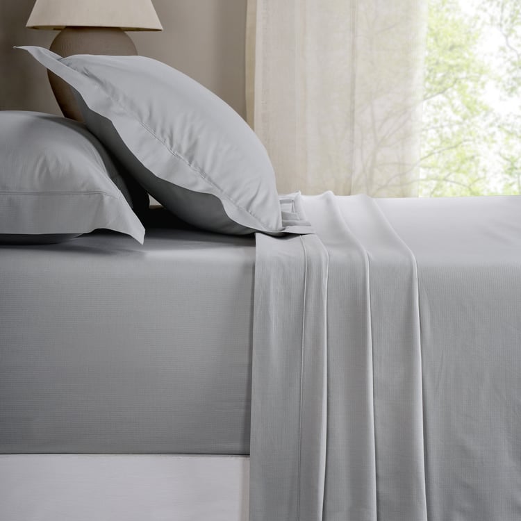 MASPAR Cotton 200TC Jacquard 3Pcs Super King Bedsheet Set