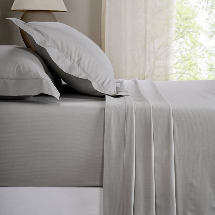 MASPAR Cotton 200TC Jacquard 3Pcs Super King Bedsheet Set
