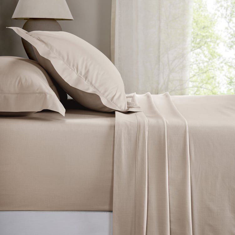 MASPAR Cotton 300TC Jacquard 3Pcs Super King Bedsheet Set