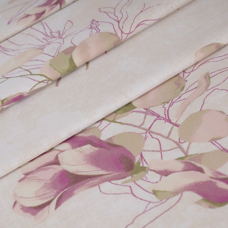 MASPAR Sensory Bloom Cotton 300TC Floral Print 3Pcs King Bedsheet Set