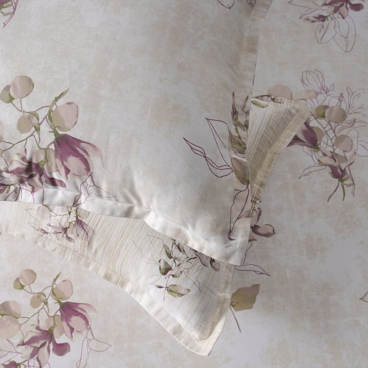 MASPAR Sensory Bloom Cotton 300TC Floral Print 3Pcs King Bedsheet Set