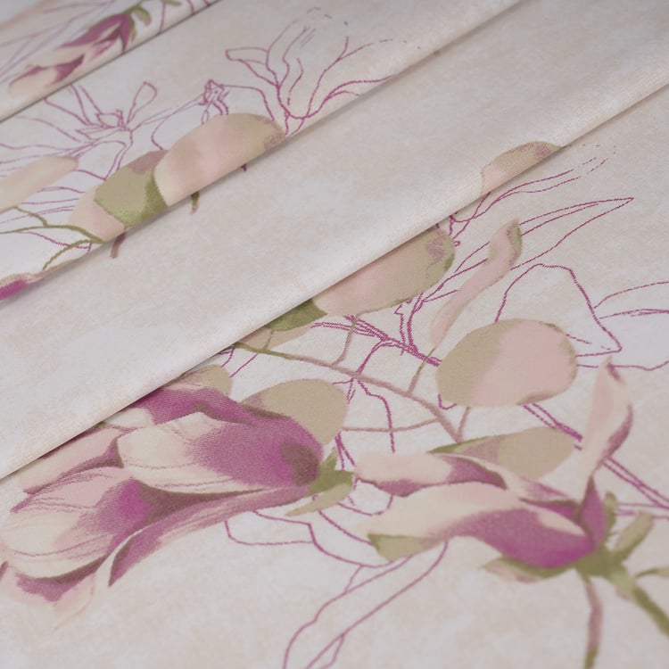 MASPAR Sensory Bloom Cotton 300TC Floral Print 3Pcs Super King Bedsheet Set