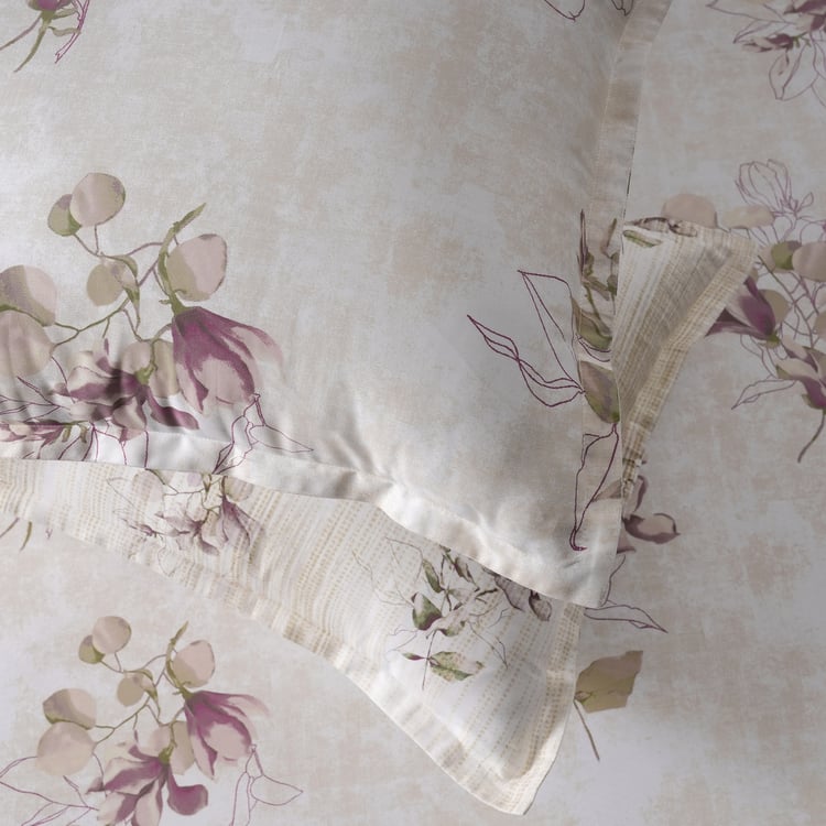 MASPAR Sensory Bloom Cotton 300TC Floral Print 3Pcs Super King Bedsheet Set