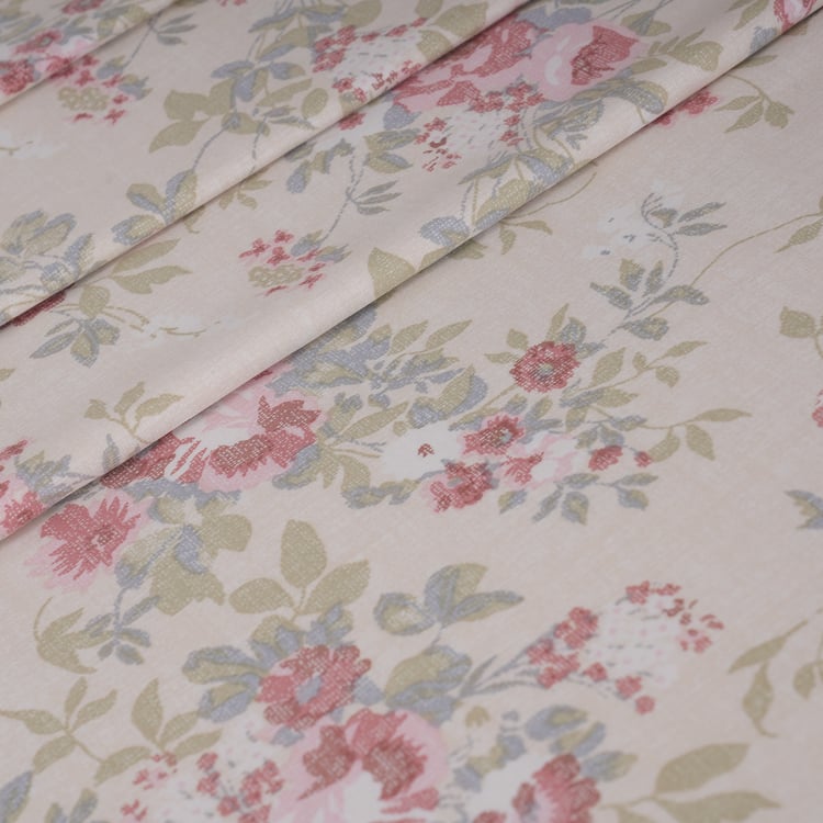 MASPAR Sensory Bloom Cotton 300TC Floral Print 3Pcs King Bedsheet Set
