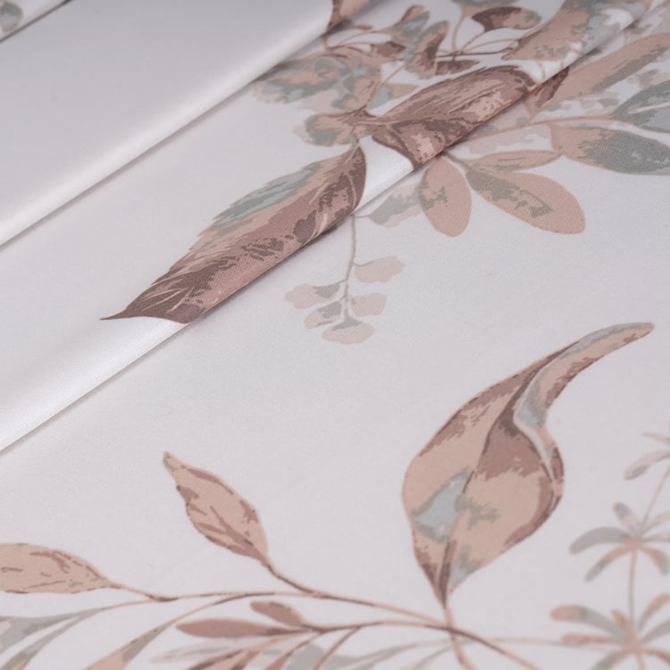 MASPAR Sensory Bloom Cotton 300TC Floral Print 3Pcs Super King Bedsheet Set