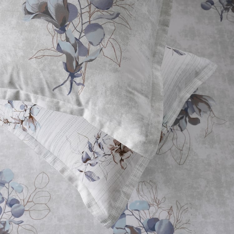 MASPAR Sensory Bloom Cotton 300TC Floral Print 3Pcs King Bedsheet Set