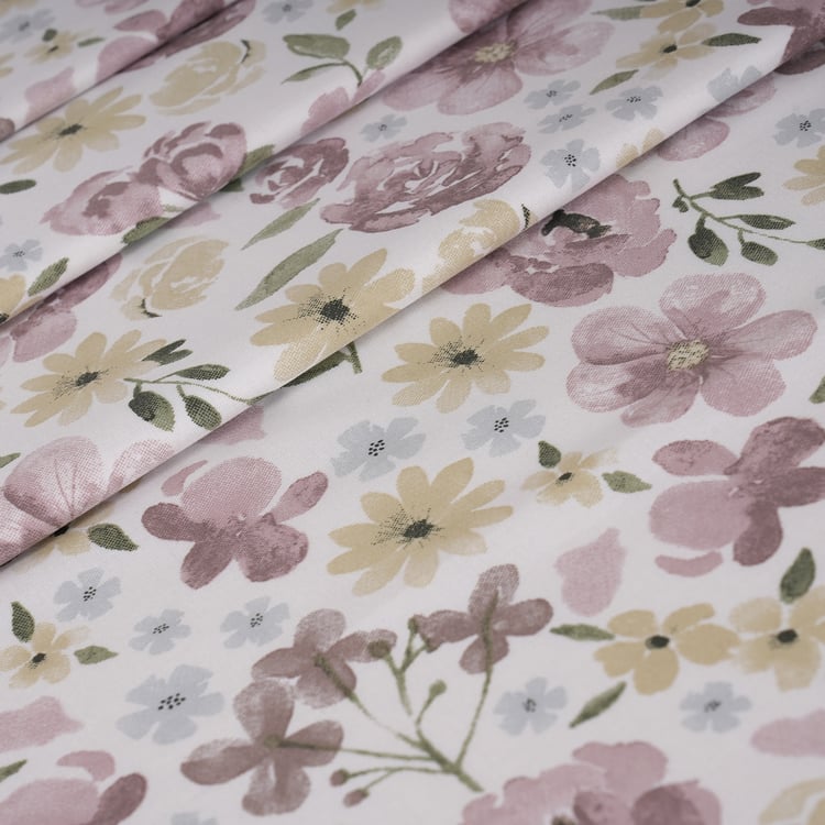 MASPAR Sensory Bloom Cotton 300TC Floral Print 3Pcs Super King Bedsheet Set