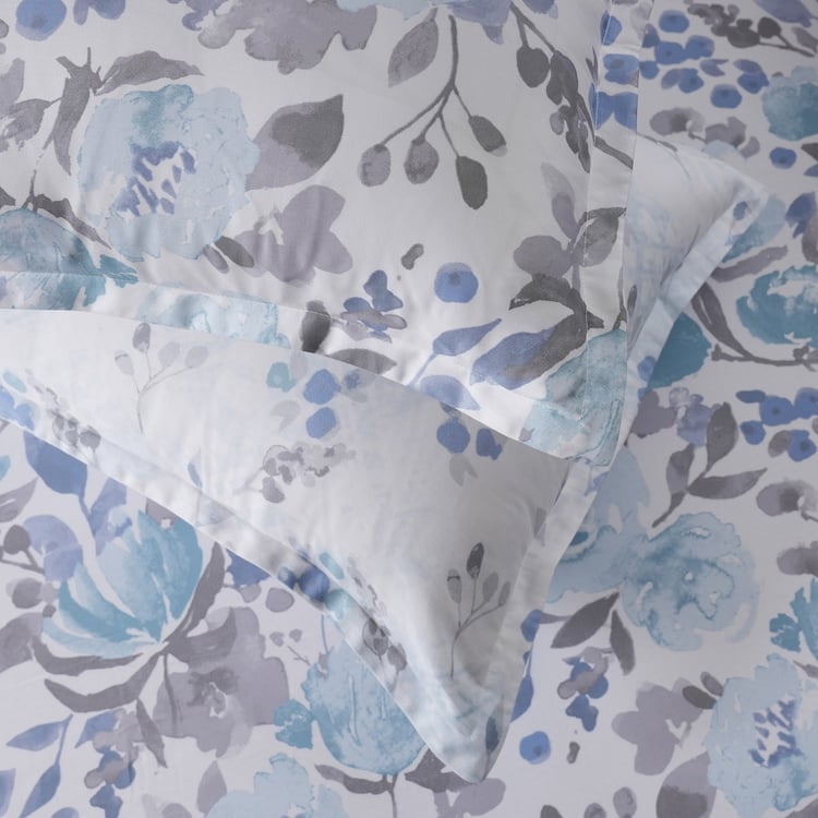 MASPAR Sensory Bloom Cotton 300TC Floral Print 3Pcs Super King Bedsheet Set