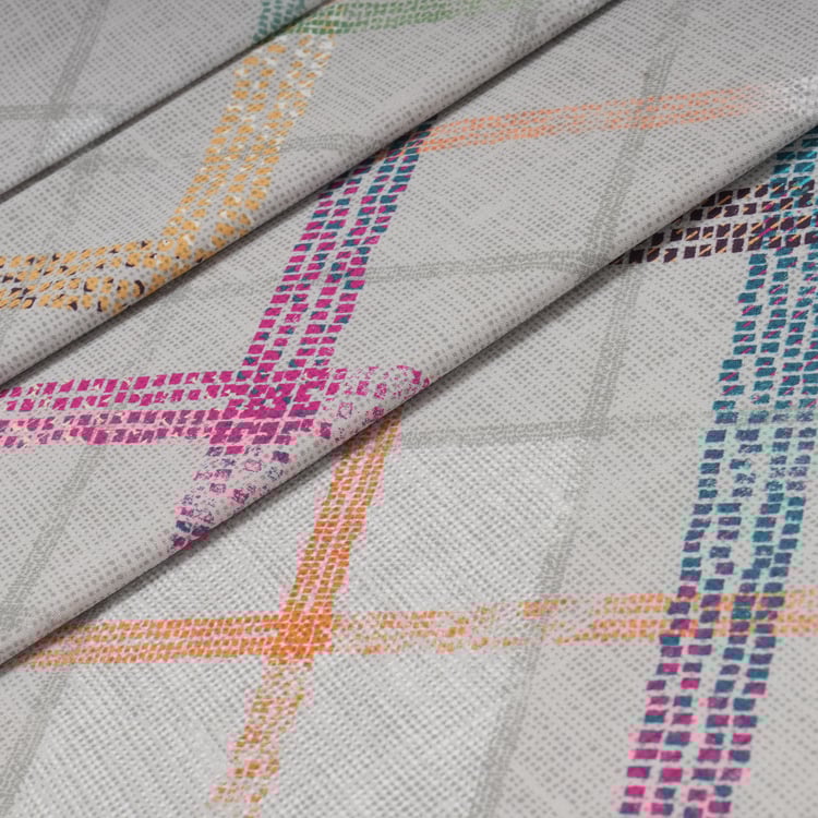 MASPAR Eclectic Geo Cotton 200TC Checked 2Pcs Single Bedsheet Set