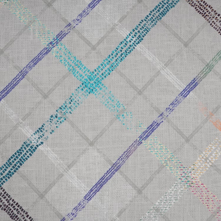 MASPAR Eclectic Geo Cotton 200TC Checked 2Pcs Single Bedsheet Set