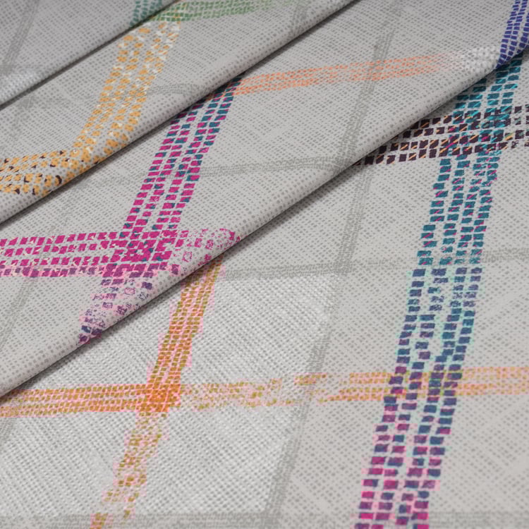 MASPAR Eclectic Geo Cotton 200TC Checked 3Pcs Super King Bedsheet Set