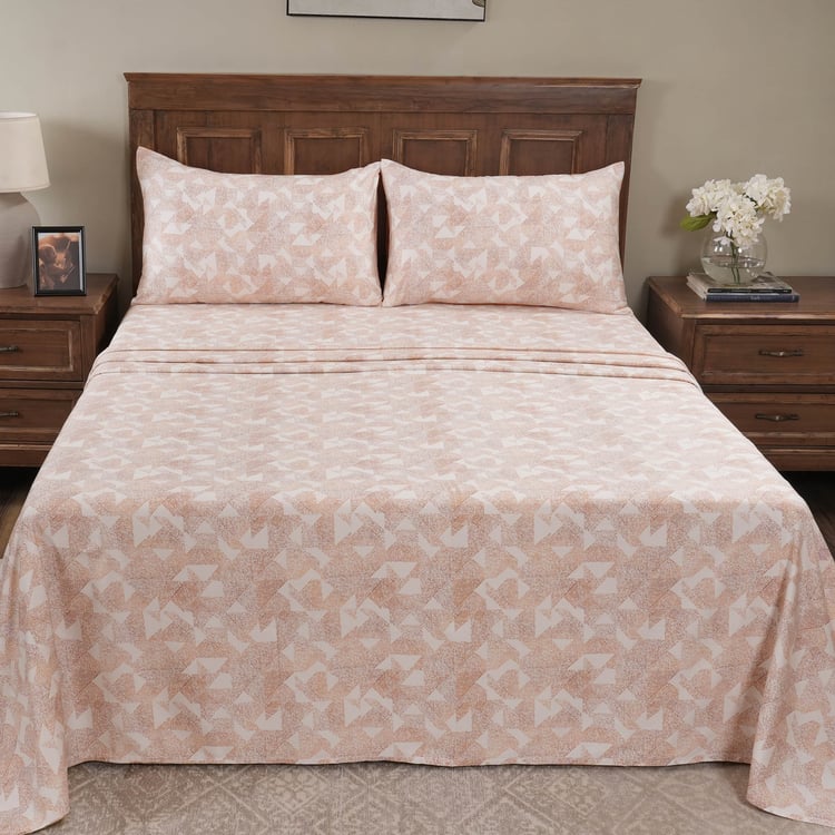 MASPAR Sensory Bloom Cotton 300TC Geometric Print 2Pcs Single Bedsheet Set