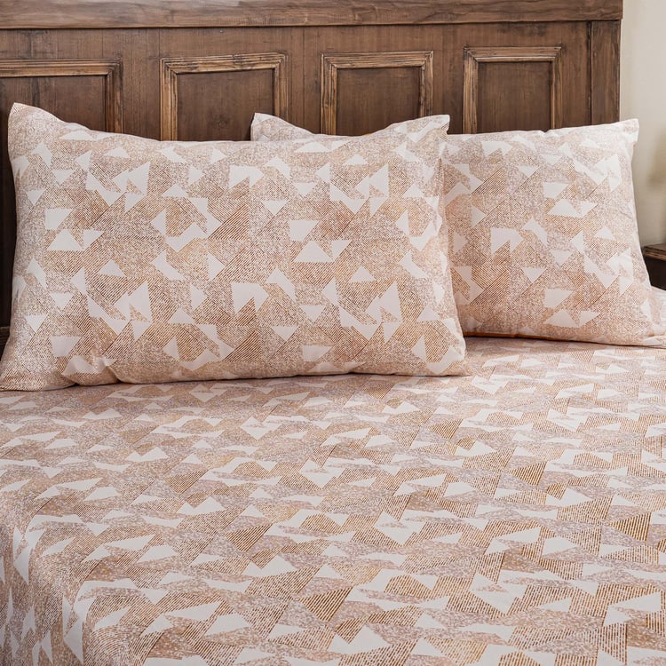 MASPAR Sensory Bloom Cotton 300TC Geometric Print 2Pcs Single Bedsheet Set