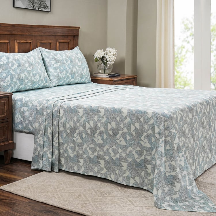MASPAR Sensory Bloom Cotton 200TC Geometric Print 2Pcs Single Bedsheet Set