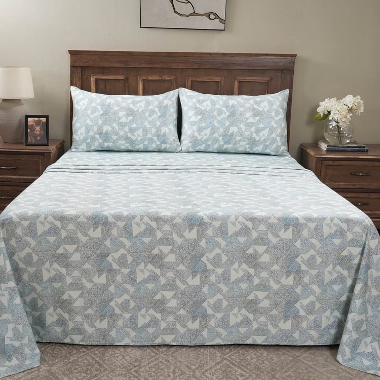 MASPAR Sensory Bloom Cotton 200TC Geometric Print 2Pcs Single Bedsheet Set