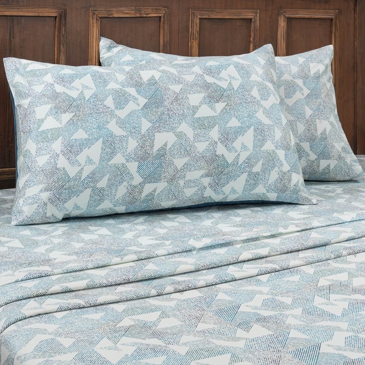 MASPAR Sensory Bloom Cotton 200TC Geometric Print 2Pcs Single Bedsheet Set