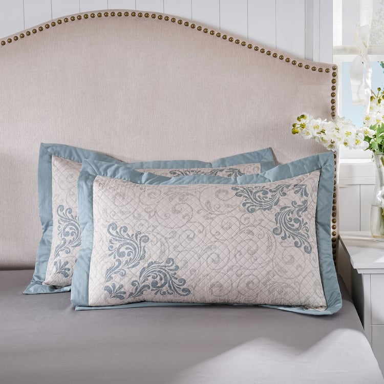 MASPAR Classical Ornate Set of 2 Ethnic Print Pillow Shams - 75x50cm
