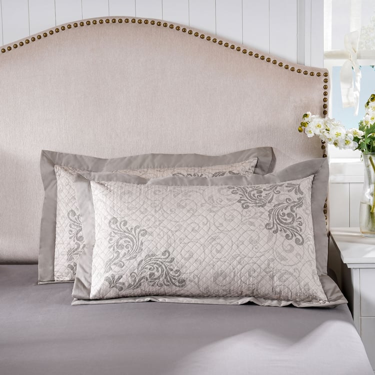 MASPAR Classical Ornate Set of 2 Ethnic Print Pillow Shams - 75x50cm