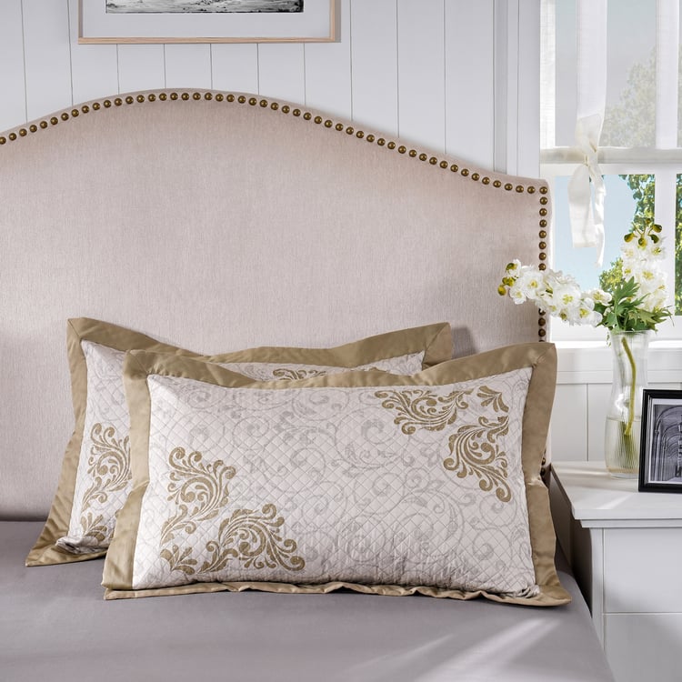 MASPAR Classical Ornate Set of 2 Ethnic Print Pillow Shams - 75x50cm