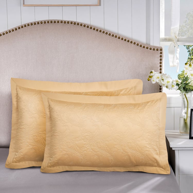 MASPAR Classical Ornate Set of 2 Embroidered Pillow Shams - 75x50cm