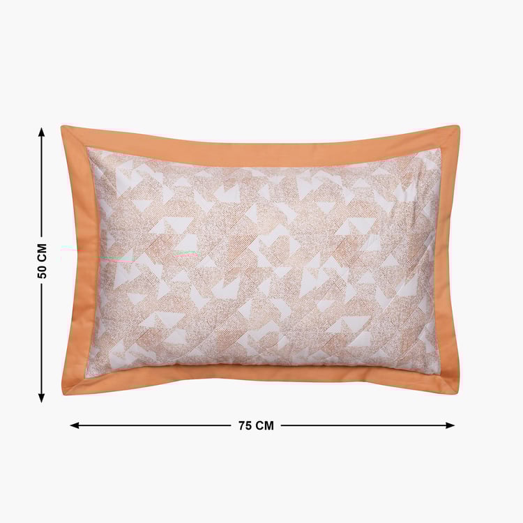 MASPAR Eclectic Geo Set of 2 Geometric Print Pillow Shams - 75x50cm