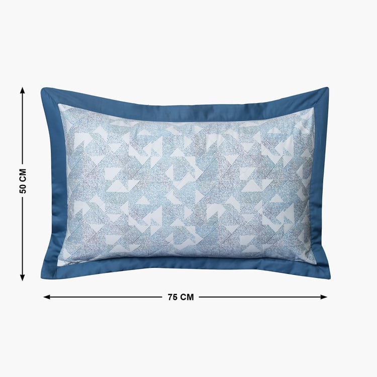 MASPAR Eclectic Geo Set of 2 Geometric Print Pillow Shams - 75x50cm