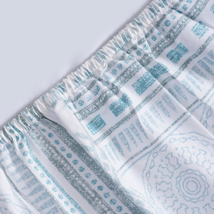 MASPAR Sensory Bloom Cotton 144TC Printed 3Pcs King Fitted Bedsheet Set