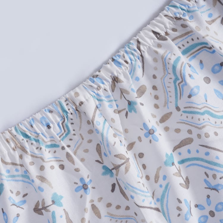 MASPAR Sensory Bloom Cotton 144TC Ethnic Print 2Pcs Single Fitted Bedsheet Set