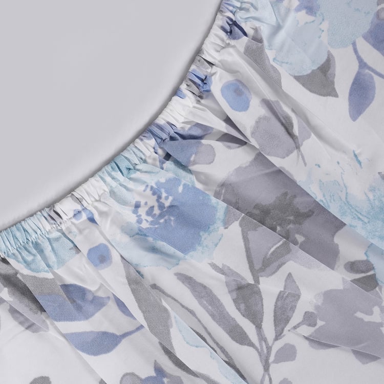 MASPAR Sensory Bloom Cotton 300TC Floral Print 3Pcs King Fitted Bedsheet Set