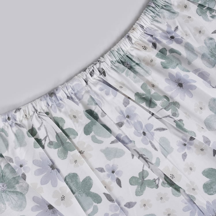 MASPAR Sensory Bloom Cotton 300TC Floral Print 3Pcs King Fitted Bedsheet Set
