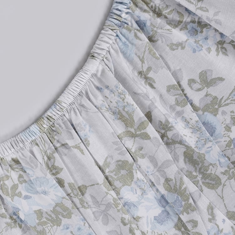 MASPAR Sensory Bloom Cotton 300TC Floral Print 3Pcs King Fitted Bedsheet Set
