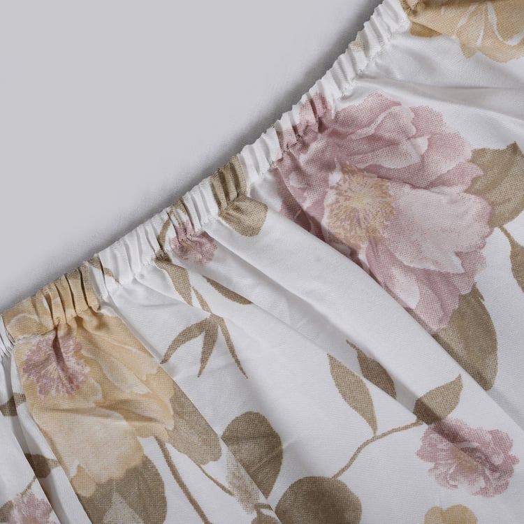 MASPAR Sensory Bloom Cotton 300TC Floral Print 3Pcs King Fitted Bedsheet Set