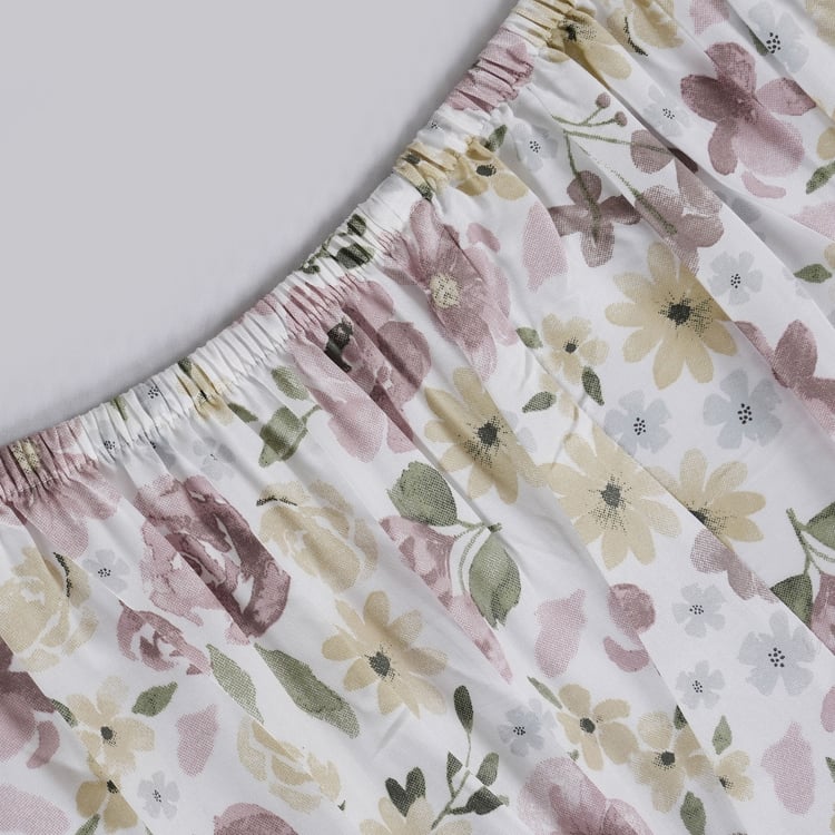 MASPAR Sensory Bloom Cotton 300TC Floral Print 3Pcs King Fitted Bedsheet Set