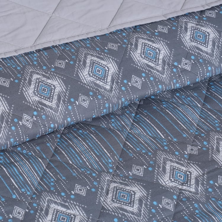 MASPAR Sensory Bloom Cotton 4Pcs Geometric Print Double Bed-In-A-Bag Set