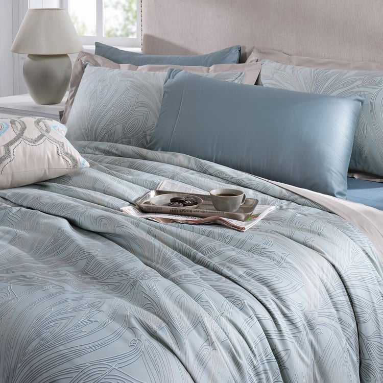MASPAR Classical Ornate Cotton 8Pcs Printed Double Bed-In-A-Bag Set