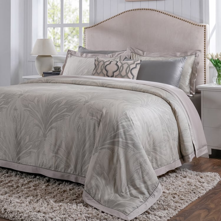 MASPAR Classical Ornate Cotton 8Pcs Printed Double Bed-In-A-Bag Set