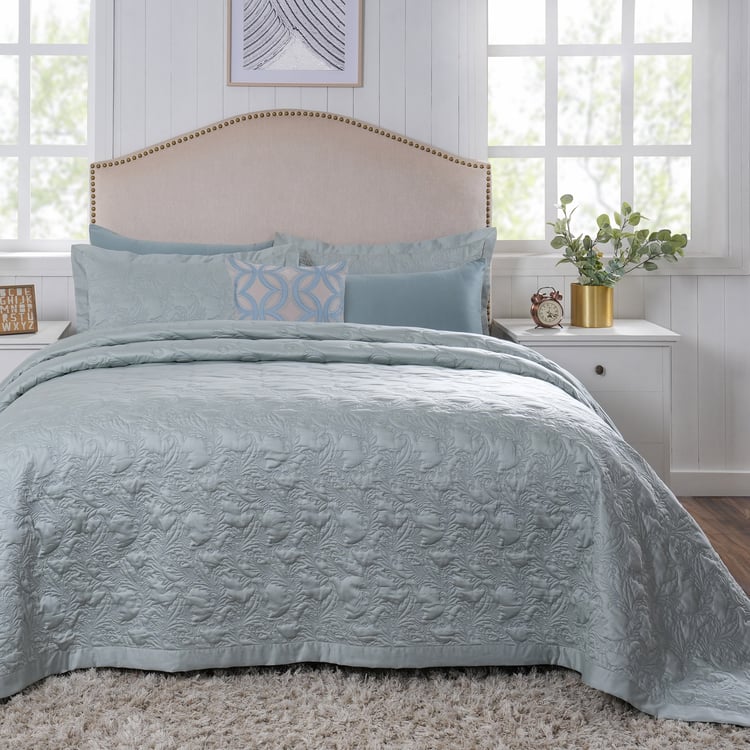 MASPAR Classical Ornate Cotton 8Pcs Embroidered Double Bed-In-A-Bag Set
