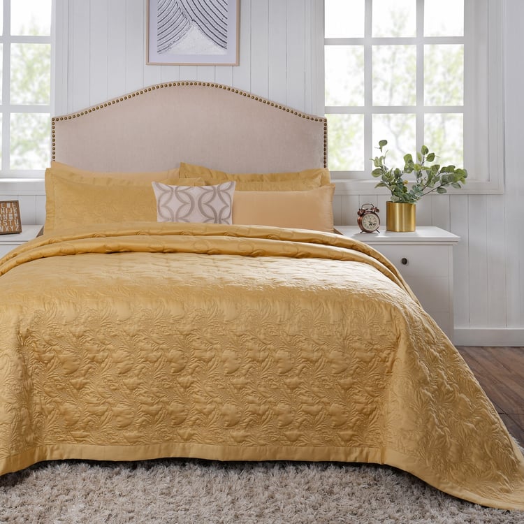 MASPAR Classical Ornate Cotton 8Pcs Embroidered Double Bed-In-A-Bag Set