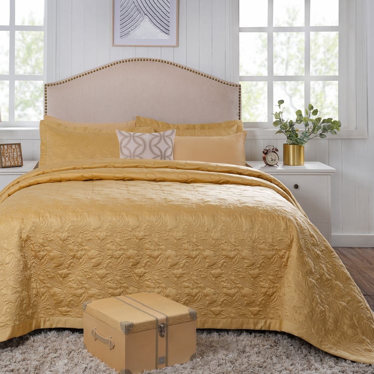 MASPAR Classical Ornate Cotton 8Pcs Embroidered Double Bed-In-A-Bag Set