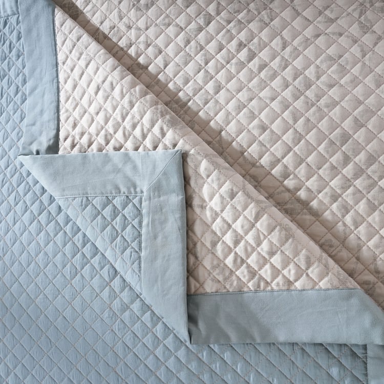 MASPAR Classical Ornate Cotton 8Pcs Quilted Double Bed-In-A-Bag Set