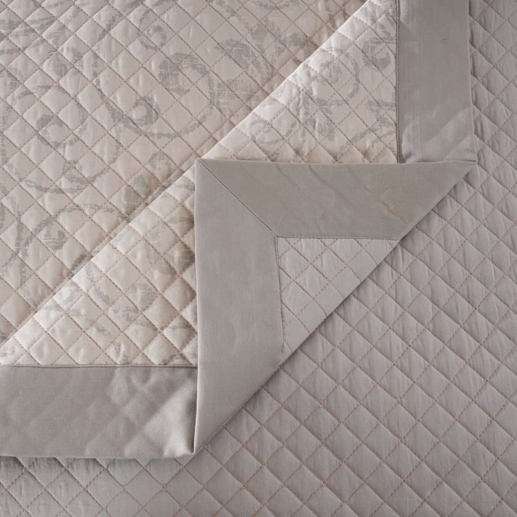 MASPAR Classical Ornate Cotton 8Pcs Quilted Double Bed-In-A-Bag Set