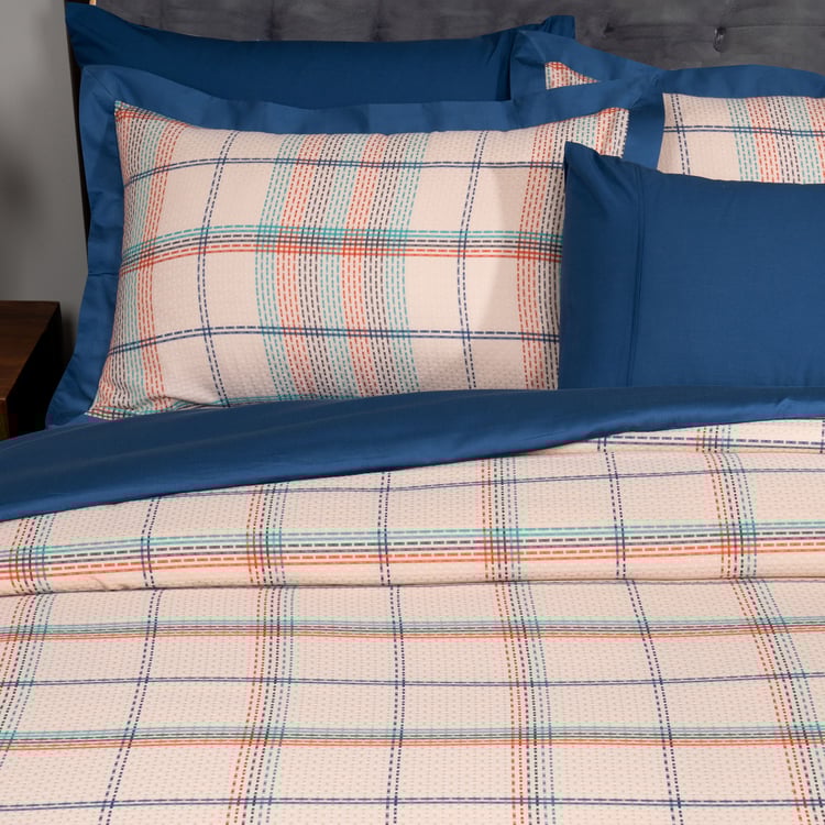 MASPAR Eclectic Geo 2Pcs Checked Single Duvet Cover Set