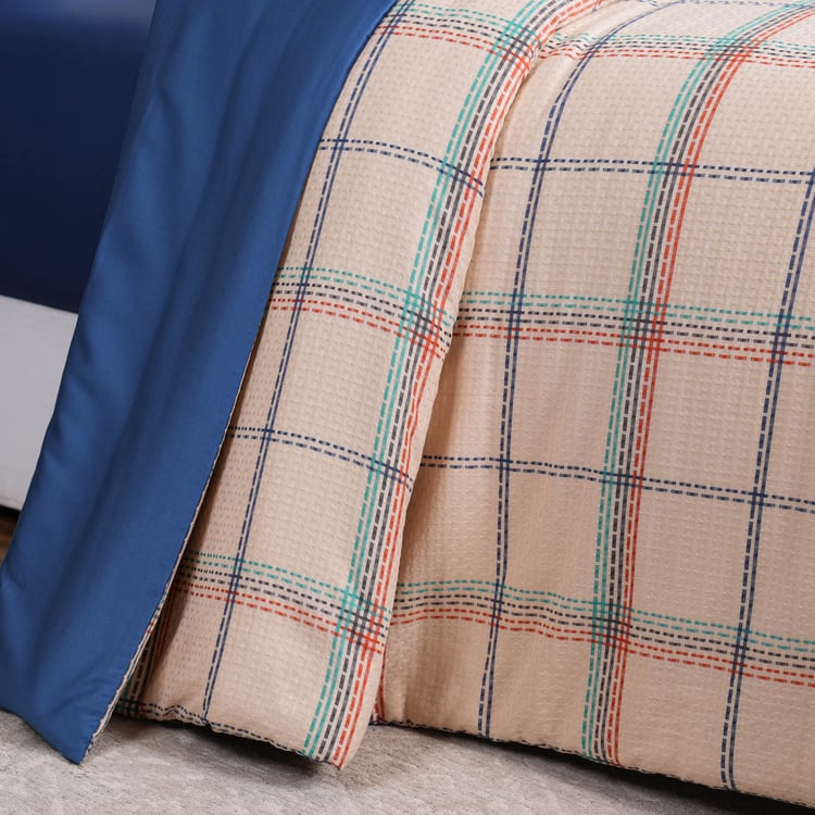 MASPAR Eclectic Geo 2Pcs Checked Single Duvet Cover Set