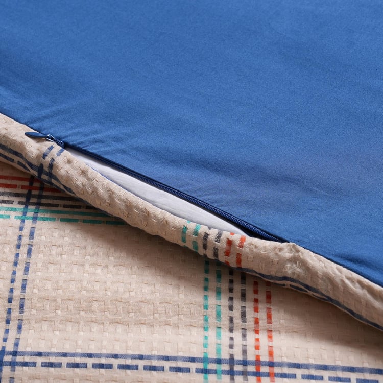 MASPAR Eclectic Geo 2Pcs Checked Single Duvet Cover Set