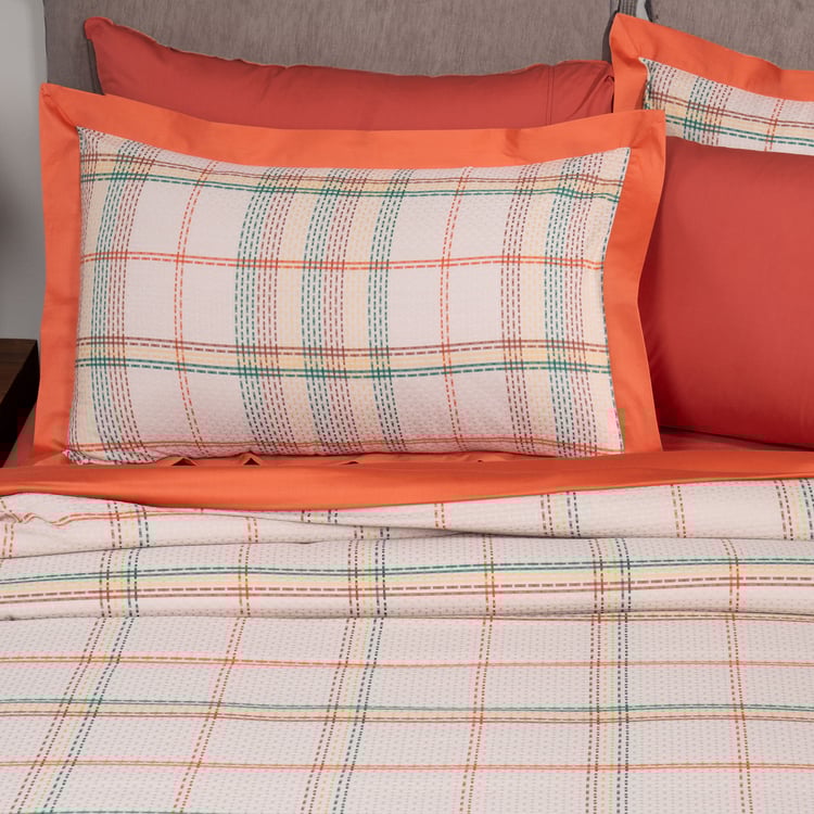 MASPAR Eclectic Geo 2Pcs Checked Single Duvet Cover Set