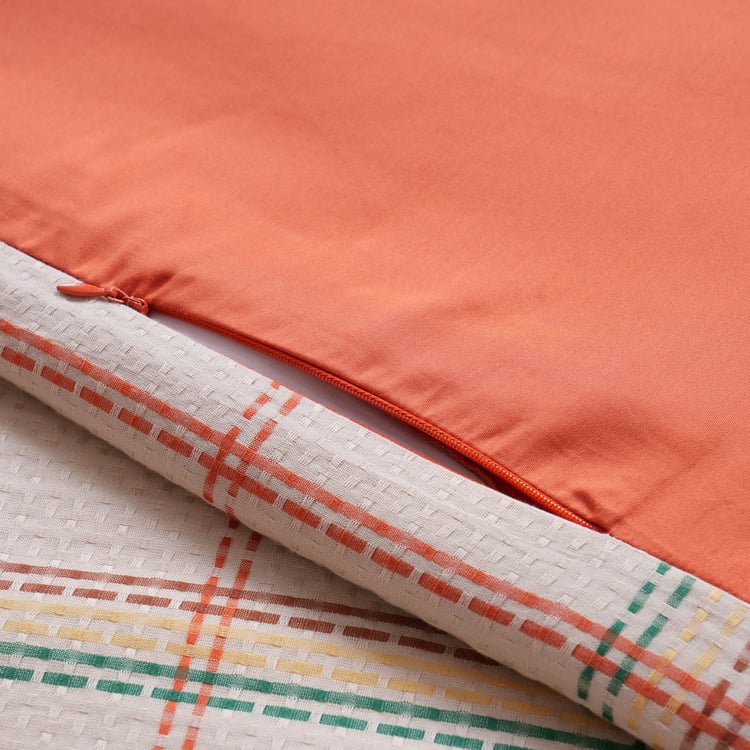 MASPAR Eclectic Geo 2Pcs Checked Single Duvet Cover Set
