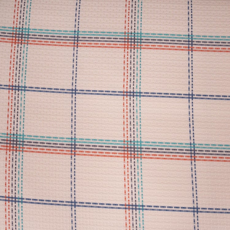 MASPAR Eclectic Geo Cotton Checked 3Pcs Double Duvet Cover Set
