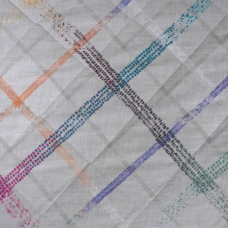MASPAR Eclectic Geo Cotton 8Pcs Checked Double Bed-In-A-Bag Set